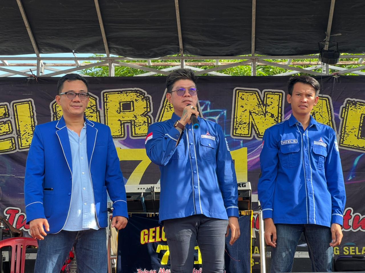 Kukuhkan Ranting Demokrat di Penengahan, Ini Pesan Andika Kangen Band 