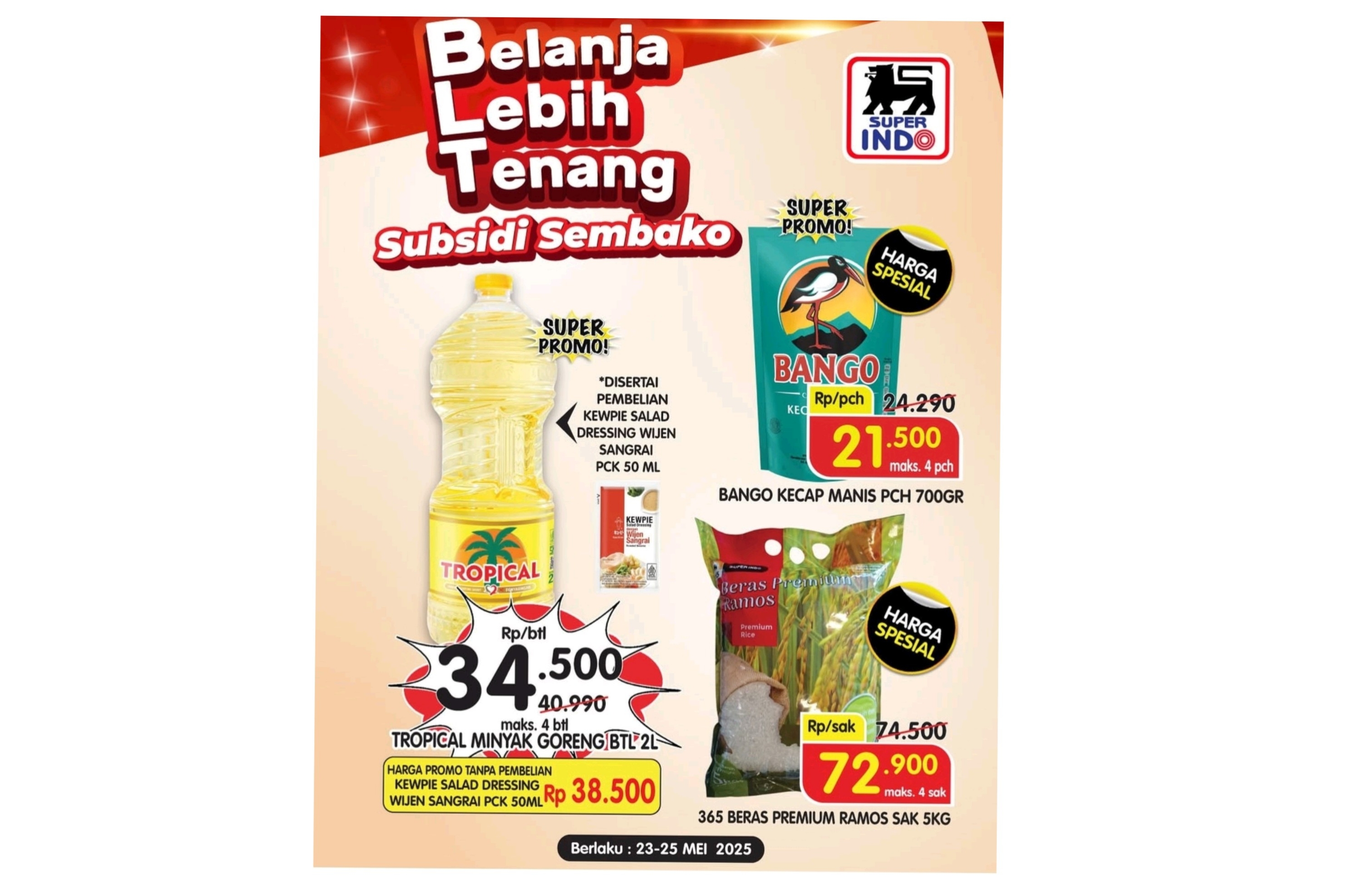 Promo JSM Superindo 23-25 Mei 2025 : Belanja Lebih Tenang Subsidi Sembako 
