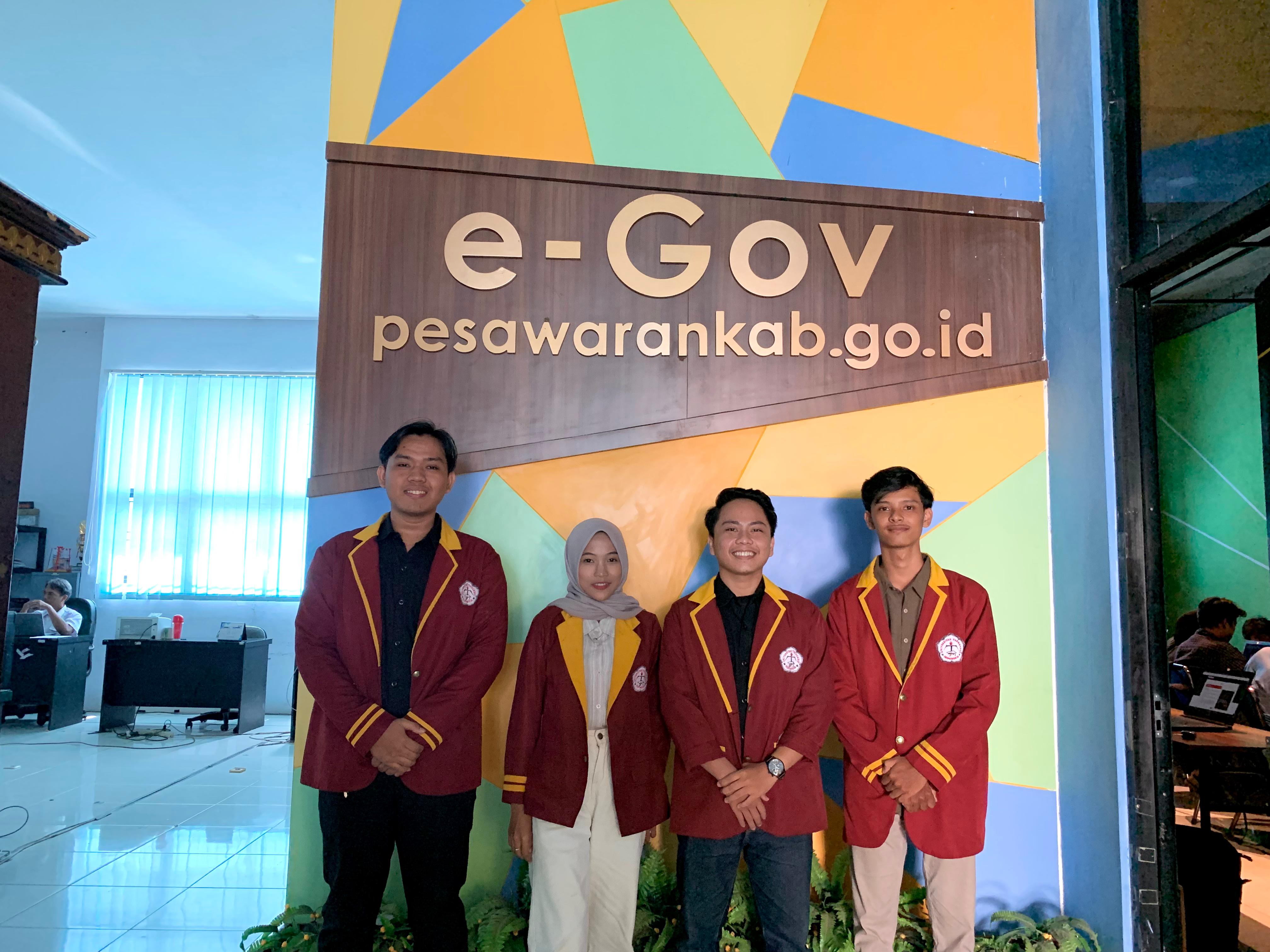 Mahasiswa Universitas Teknokrat Indonesia MSIB di Diskominfotiksan Pesawaran