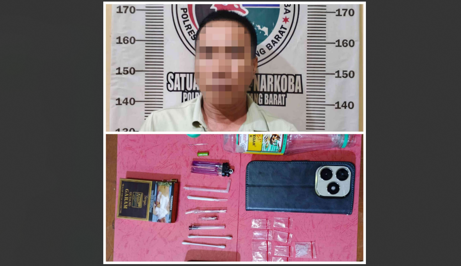 Satresnarkoba Tubaba Ringkus Kurir Sabu di Kontrakan Pulung Kencana