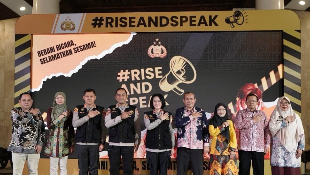 Barisan Polwan Cantik Dari Dittipid PPA dan PPO Bareskrim Polri Kampanye Rise and Speak, Ini Tujuannya