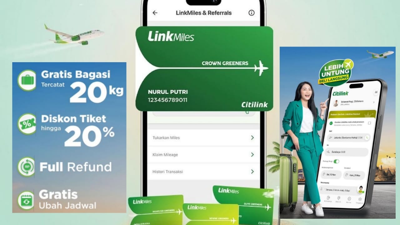 Tiket Pesawat Murah Spesial Libur Nataru Dengan Citilink, Full Refund Hingga Gratis Ubah Jadwal