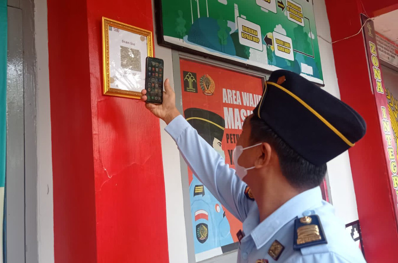 Rutan Kota Agung Terapkan Absensi Apel Pagi Berbasis Online Dengan QR Code