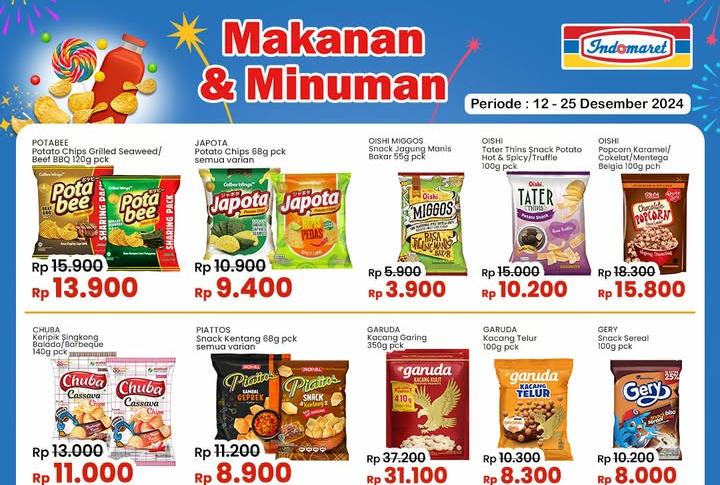 Serbu Promo Ngemil Murah Indomaret, Ada Diskon Snack Potato Rp 13 Ribu Super Hemat 