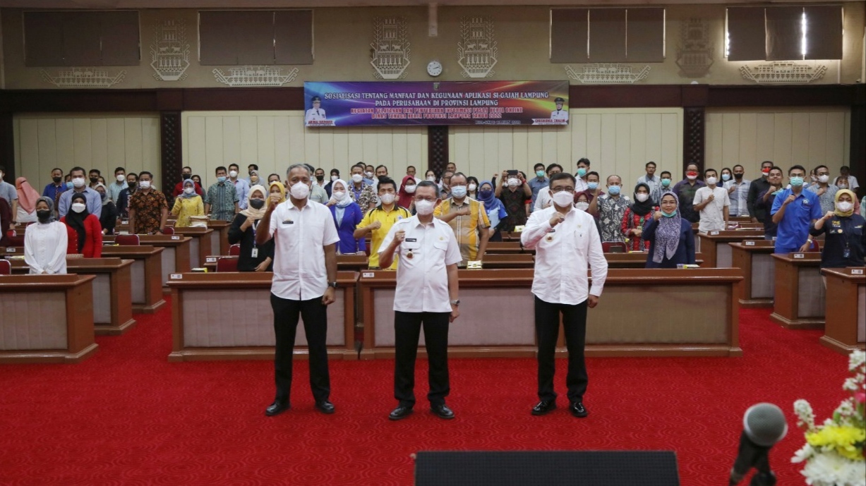 Sekprov Fahrizal Darminto Buka Sosialisasi Aplikasi SiGajah Lampung