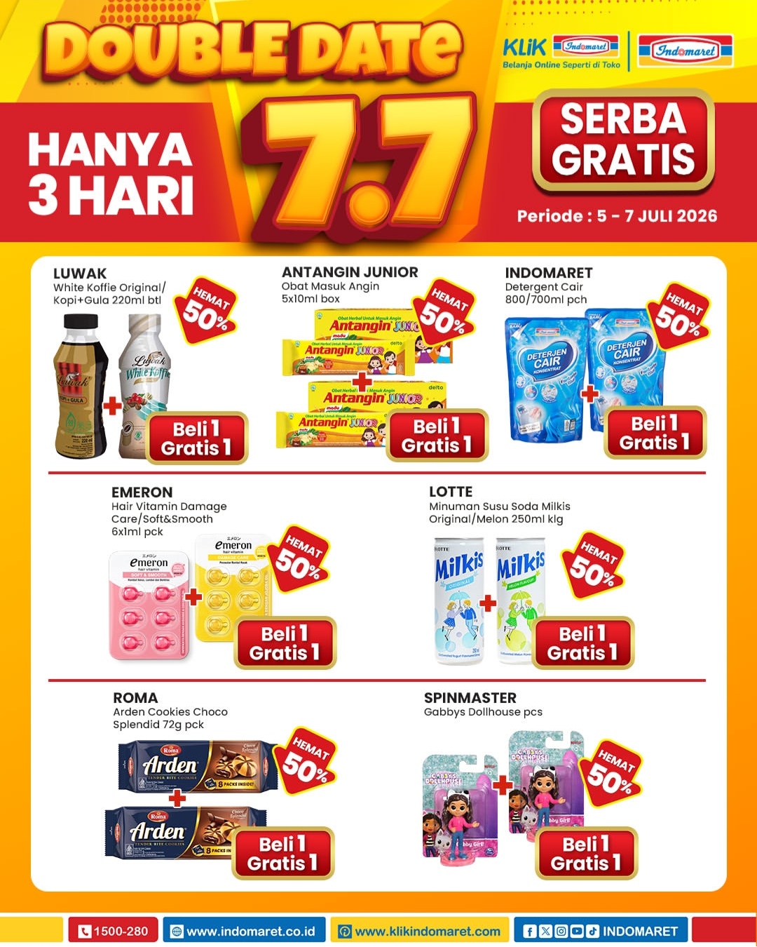 Berburu Promo Double Date 7.7 Indomaret, Serba Gratis Hanya 3 Hari Sampai Hari Ini