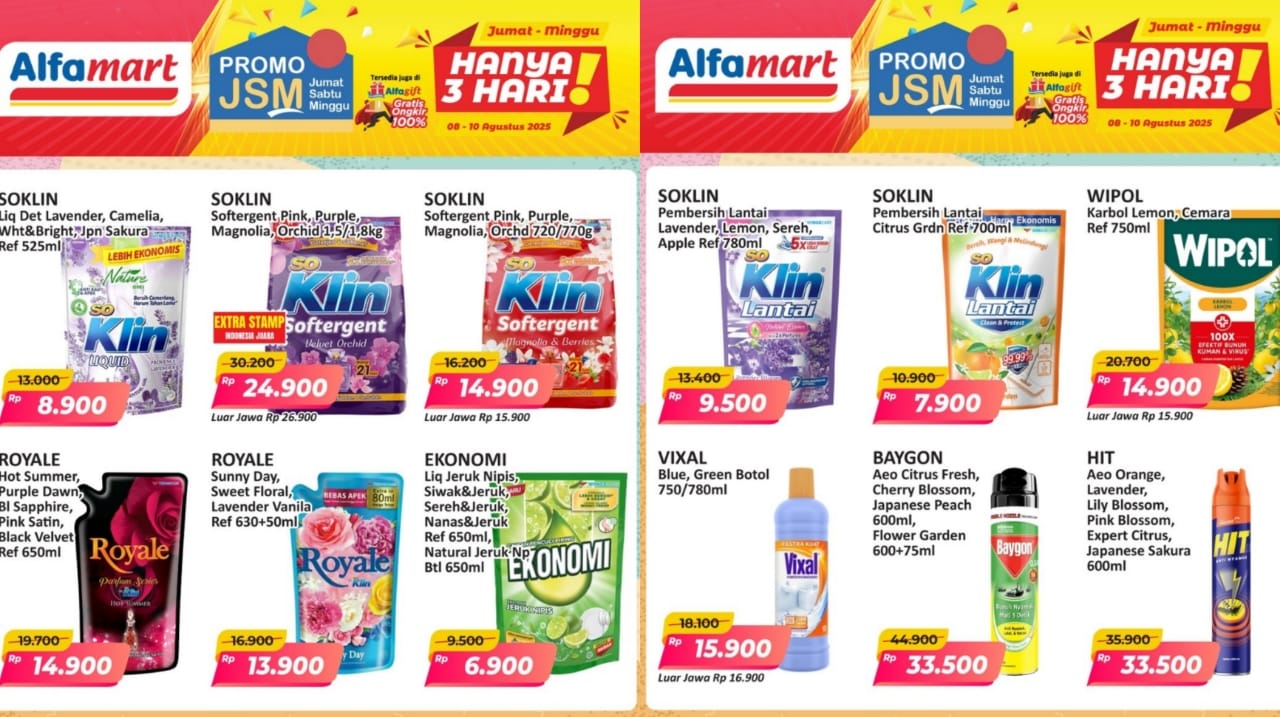 Promo Home Care Alfamart Sampai 10 Agustus 2025, Ini Katalog Lengkapnya