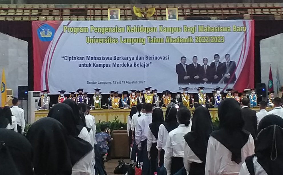9.270 Mahasiswa Baru Ikuti PKKMB, Ini Pesan Rektor Universitas Lampung 