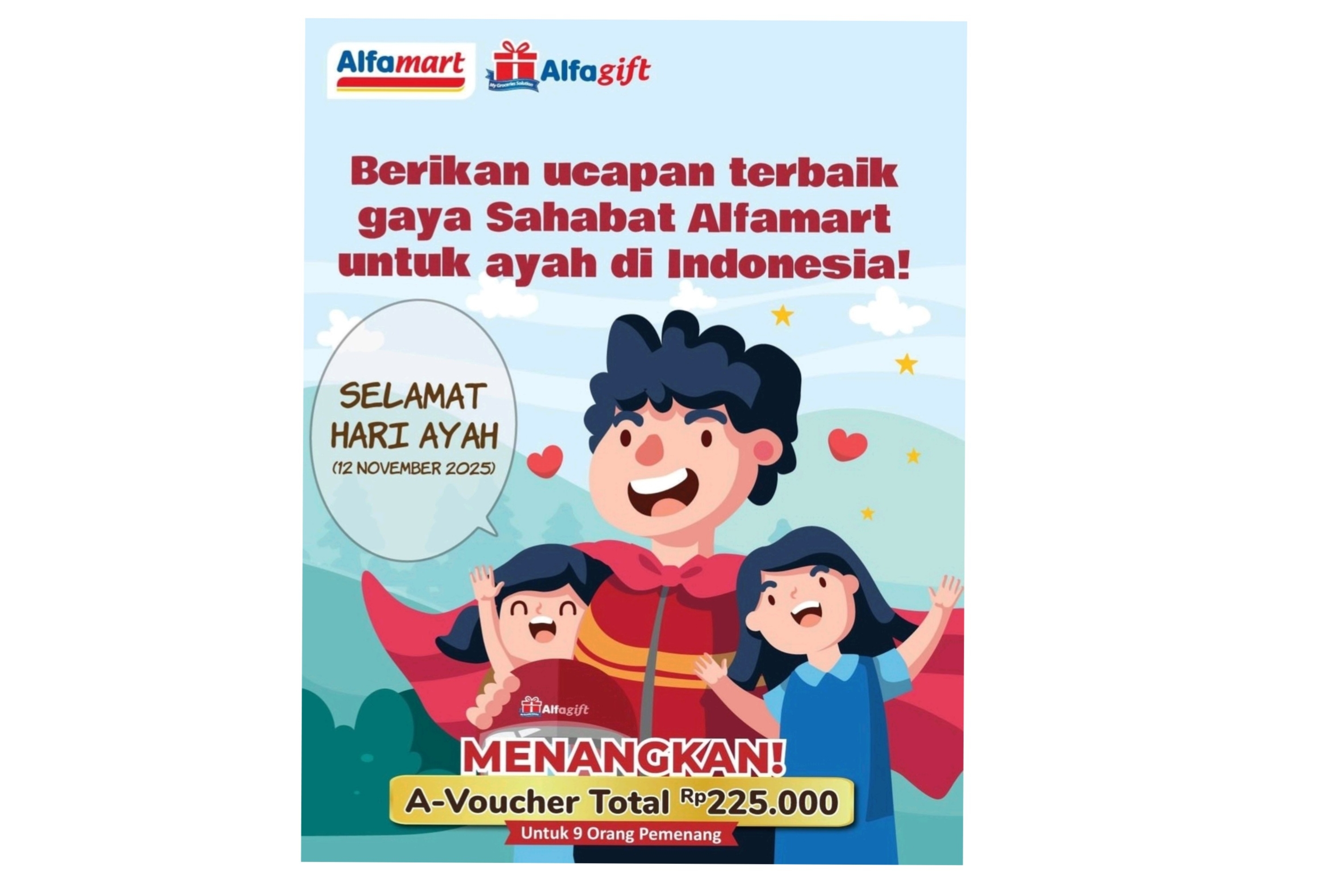 Spesial Hari Ayah, Promo Alfamart: Dapat A-Voucher Total Rp 225 ribu, Berikut Syarat dan Ketentuannya,