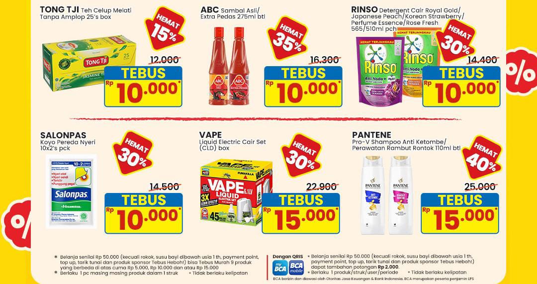 Promo Indomaret Harga Tebus Murah, Diskon Member Mulai 15 Persen 