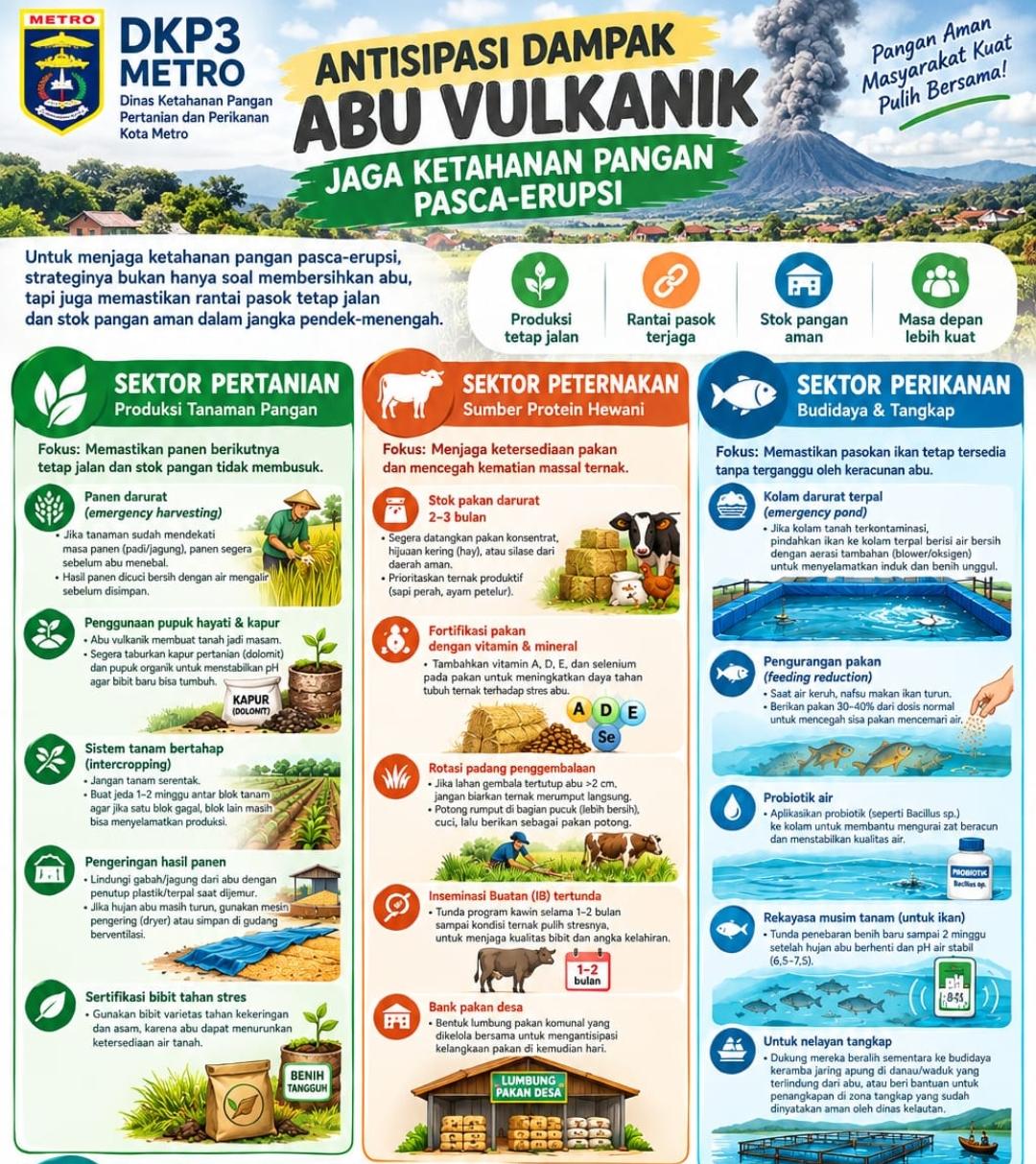 Abu Vulkanik Mengintai, Petani Metro Diminta Percepat Panen