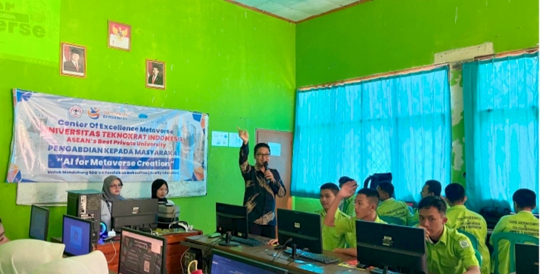 CoE Metaverse Teknokrat Pengabdian Masyarakat 'Al For Metaverse Creation' Di SMKN 3 Kotabumi 