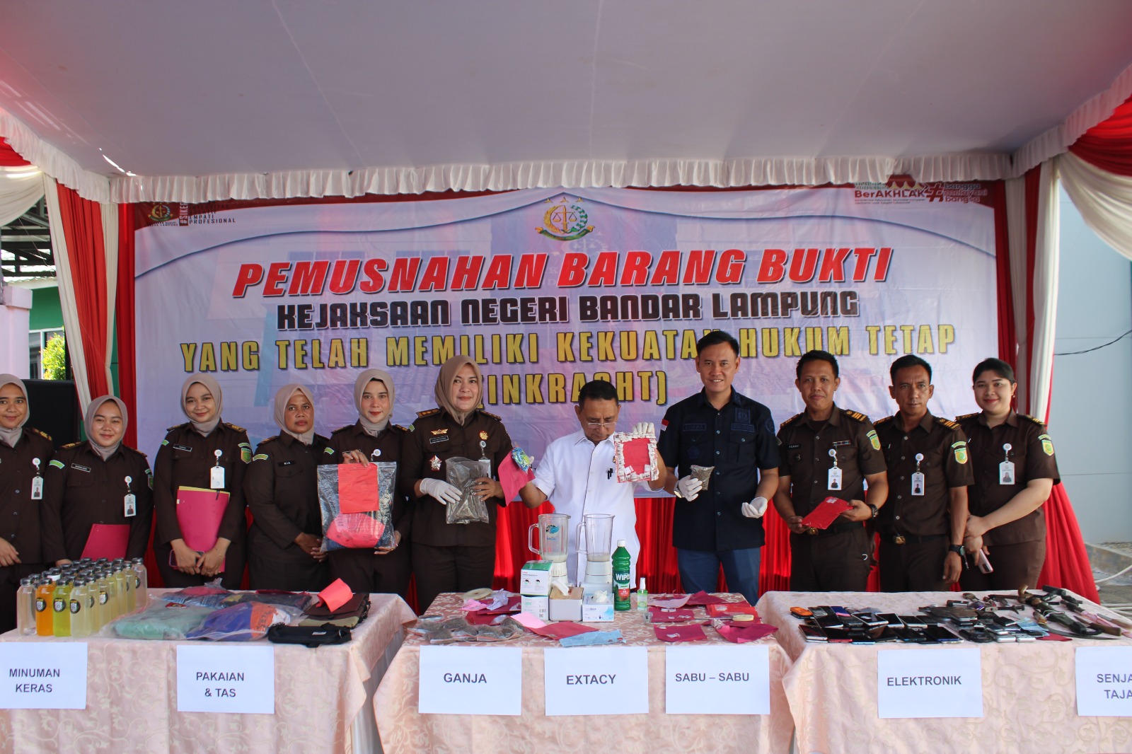 Ribuan Gram Narkoba Dimusnahkan, Kejari Bandar Lampung Tegaskan Komitmen Hukum Tegas