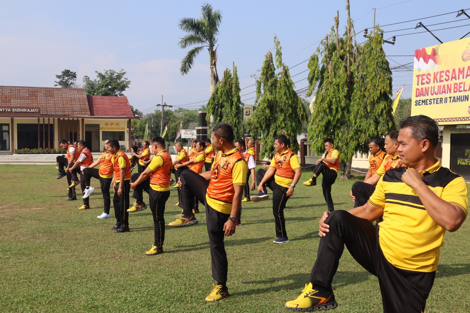 Polres Way Kanan Gelar Tes Kesamaptaan dan Bela Diri Polri Semester II
