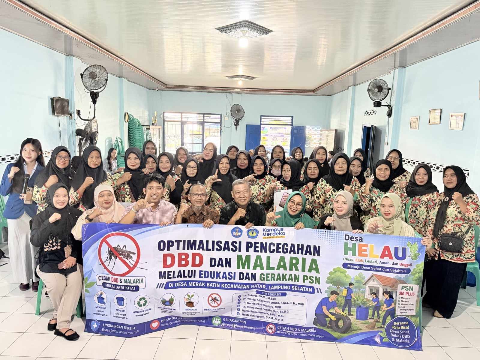 Dosen FK Unila Optimalisasi Pencegahan DBD dan Malaria Lewat Edukasi serta Gerakan PSN di Lamsel