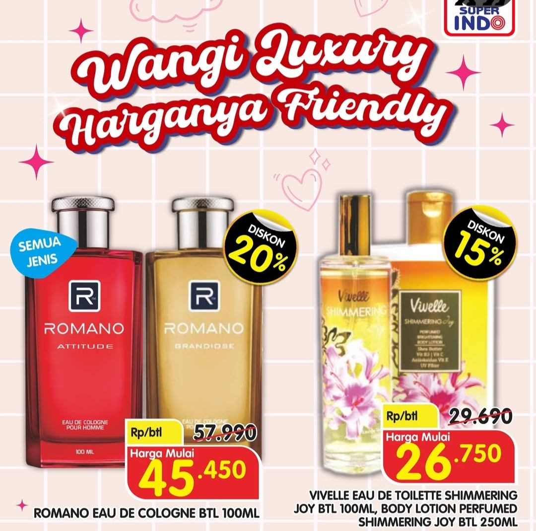 Hingga Lusa, Wangi Luxury Harga Friendly Di Superindo, Diskon Parfum Mewah sampai 20 persen 