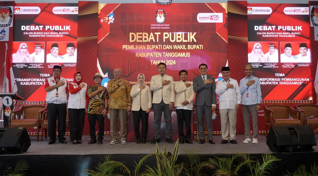 Debat Publik Cabup dan Cawabup, Dewi - Ammar Siapkan Tanggamus Bersahabat, Saleh - Agus Bawa Visi Bersama 