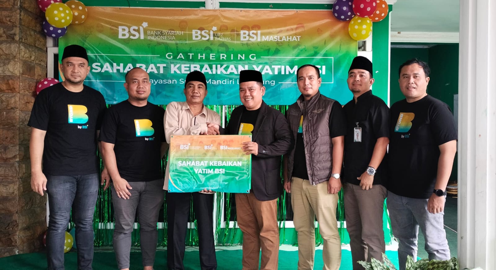 Gathering Sahabat Kebaikan Yatim, BSI Bandar Lampung - BSI Maslahat Beri Bantuan untuk Yayasan Surya Mandiri 