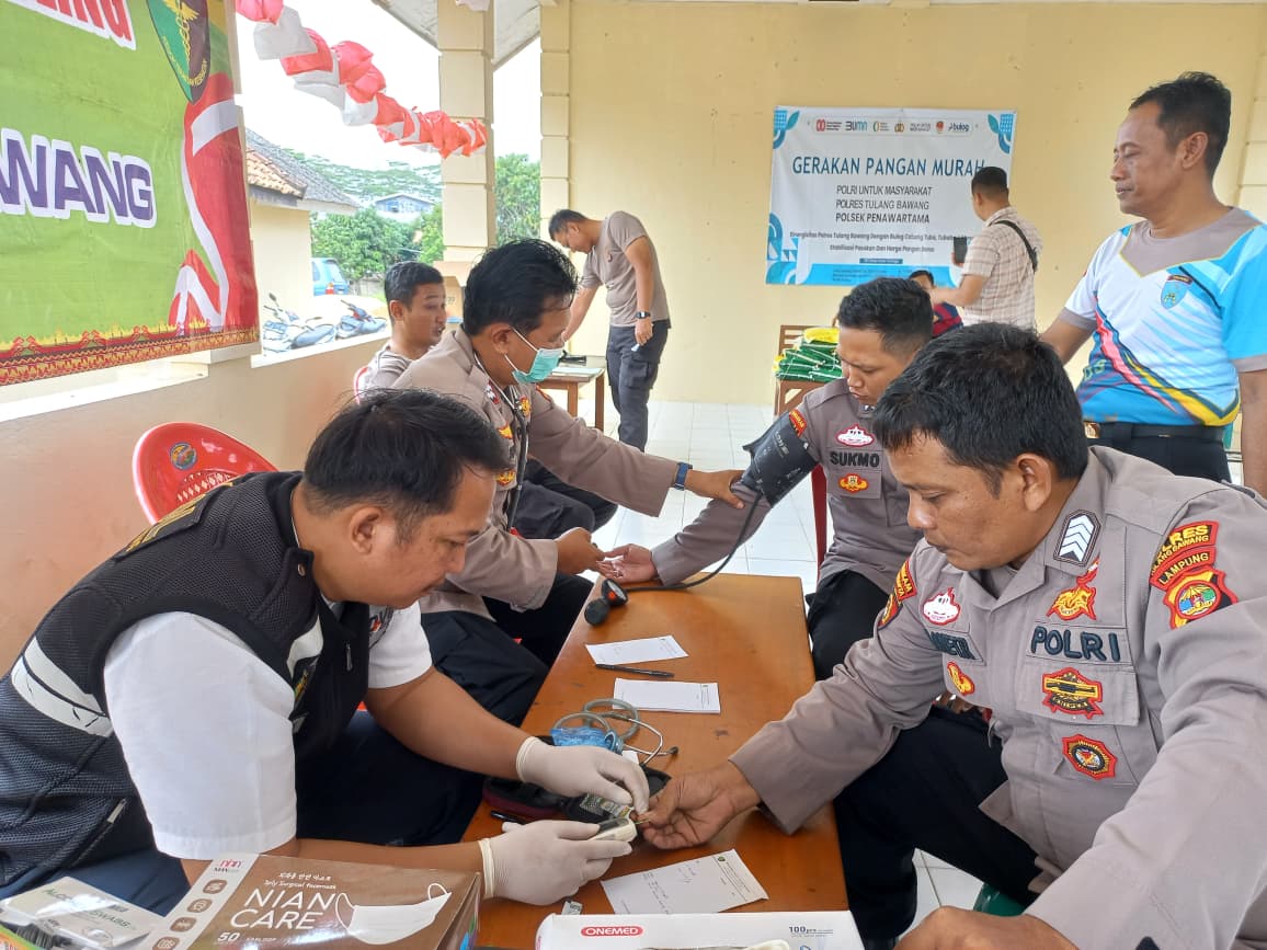 40 Polisi dan Masyarakat Ikut Pemeriksaan Kesehatan Gratis Polres Tulang Bawang, Begini Kata Kapolres