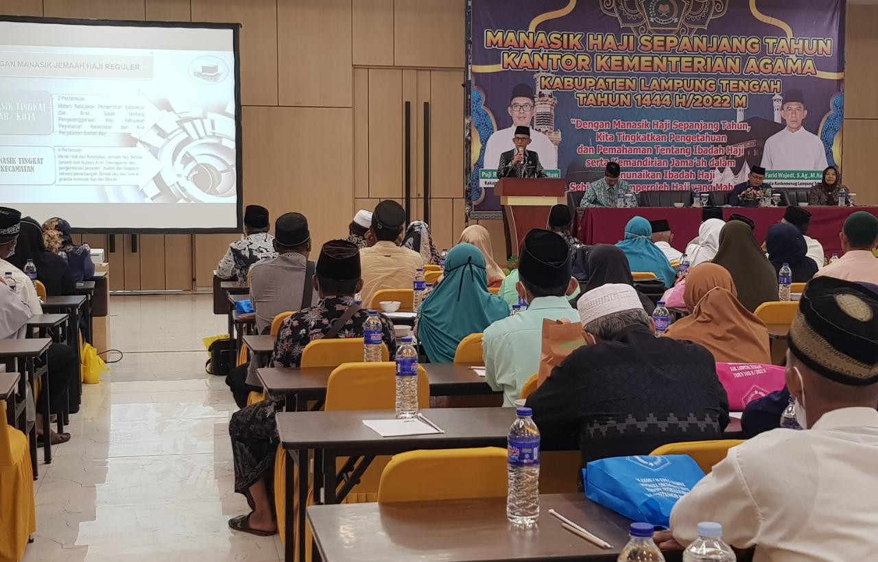 Manasik Haji Sepanjang Tahun, Kapan Pun CJH di Lampung Tengah Bisa Mendapat Bimbingan  