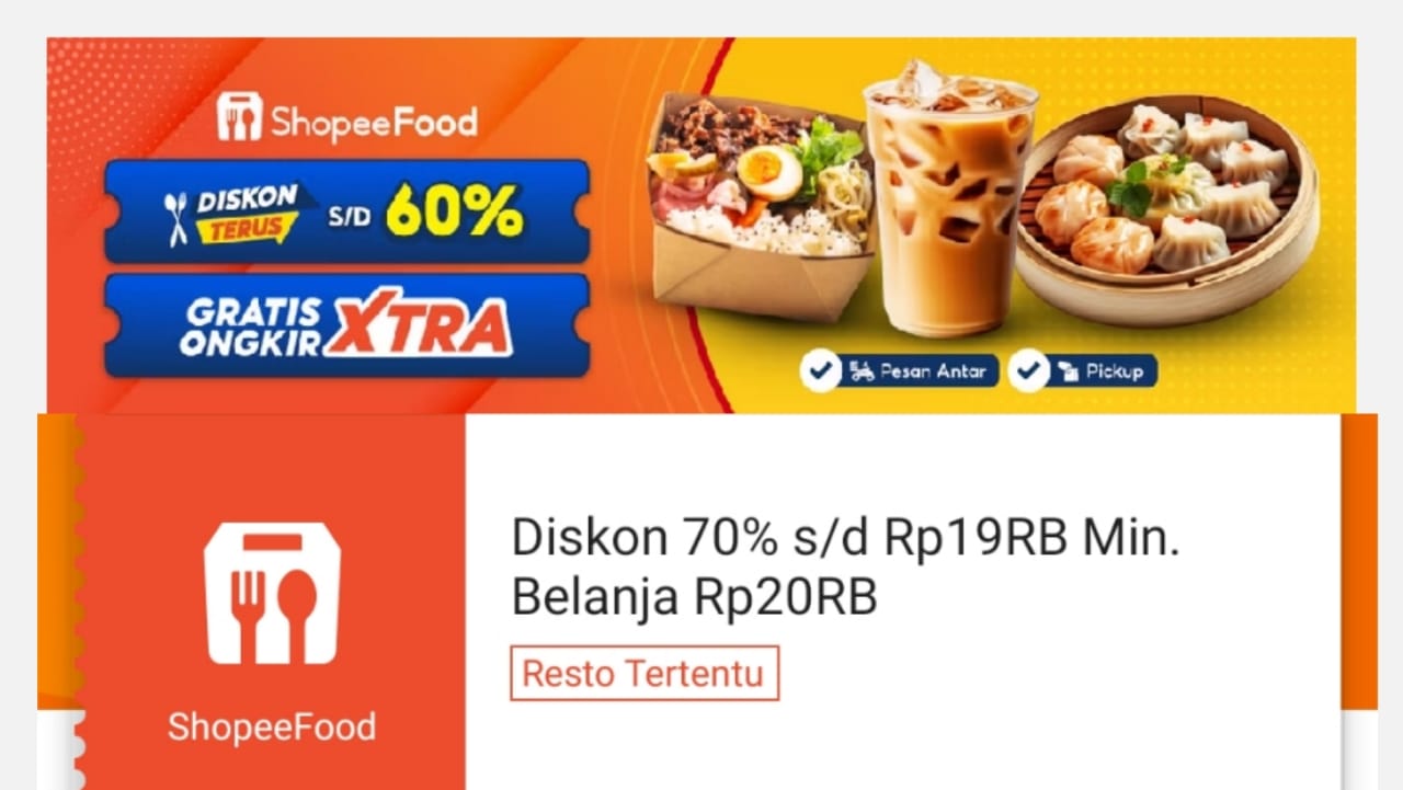 Cuma Berlaku Hari Ini! Klaim Sekarang Vouchernya, Dapatkan Diskon 70 Persen di ShopeeFood