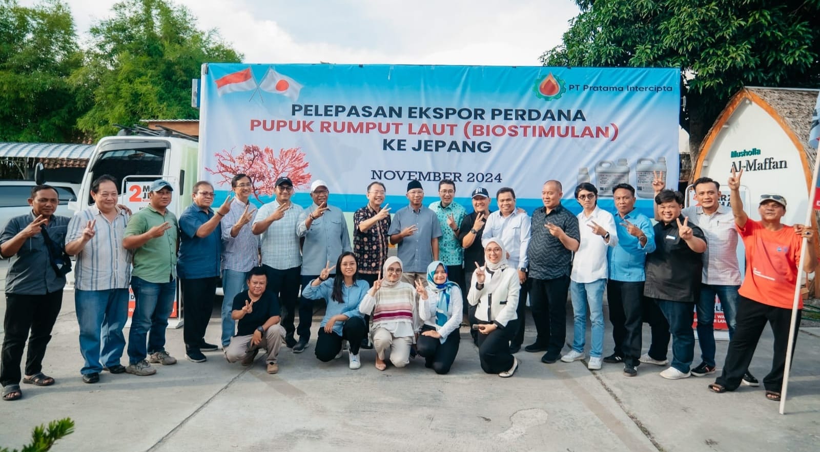 Pelepasan Ekspor Perdana Biostimulan ke Jepang, Mirza  Dorong Swasembada Pupuk untuk Petani Lampung