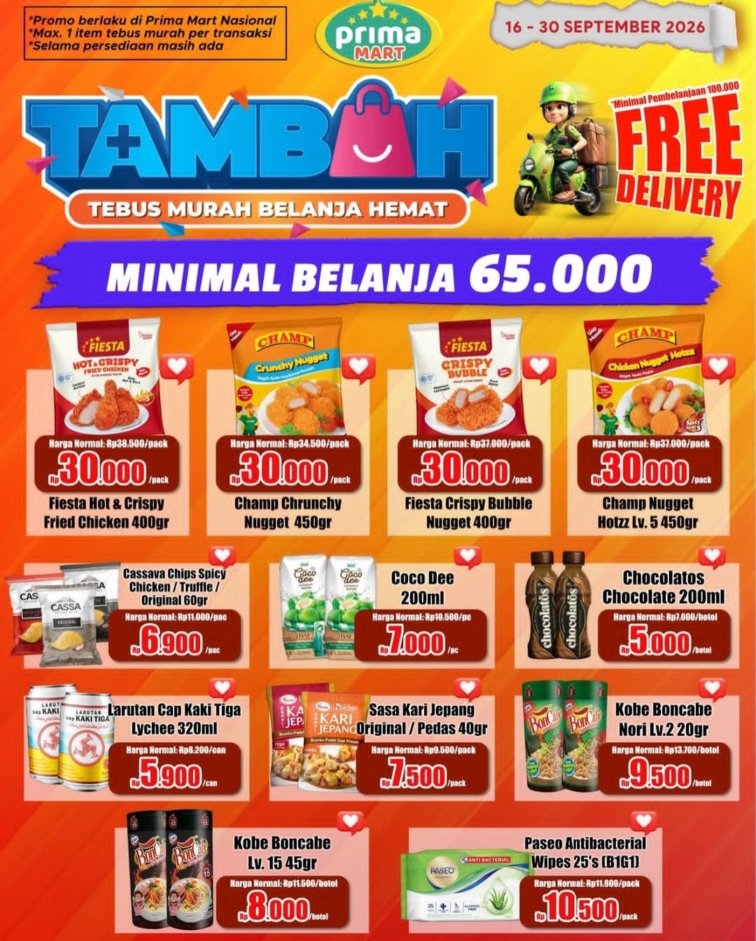 Promo Tebus Murah Prima Mart September 2026, Belanja Hemat Rp 65 Ribu, Banyak Frozen Food Diskon