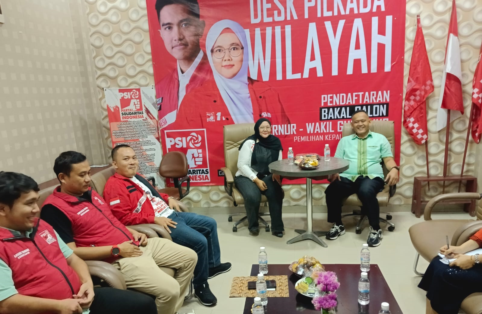 Balon Bupati Pringsewu Fauzi Sambangi Kantor DPW PSI Lampung, Tiza: Santai Tapi 'Full Daging'