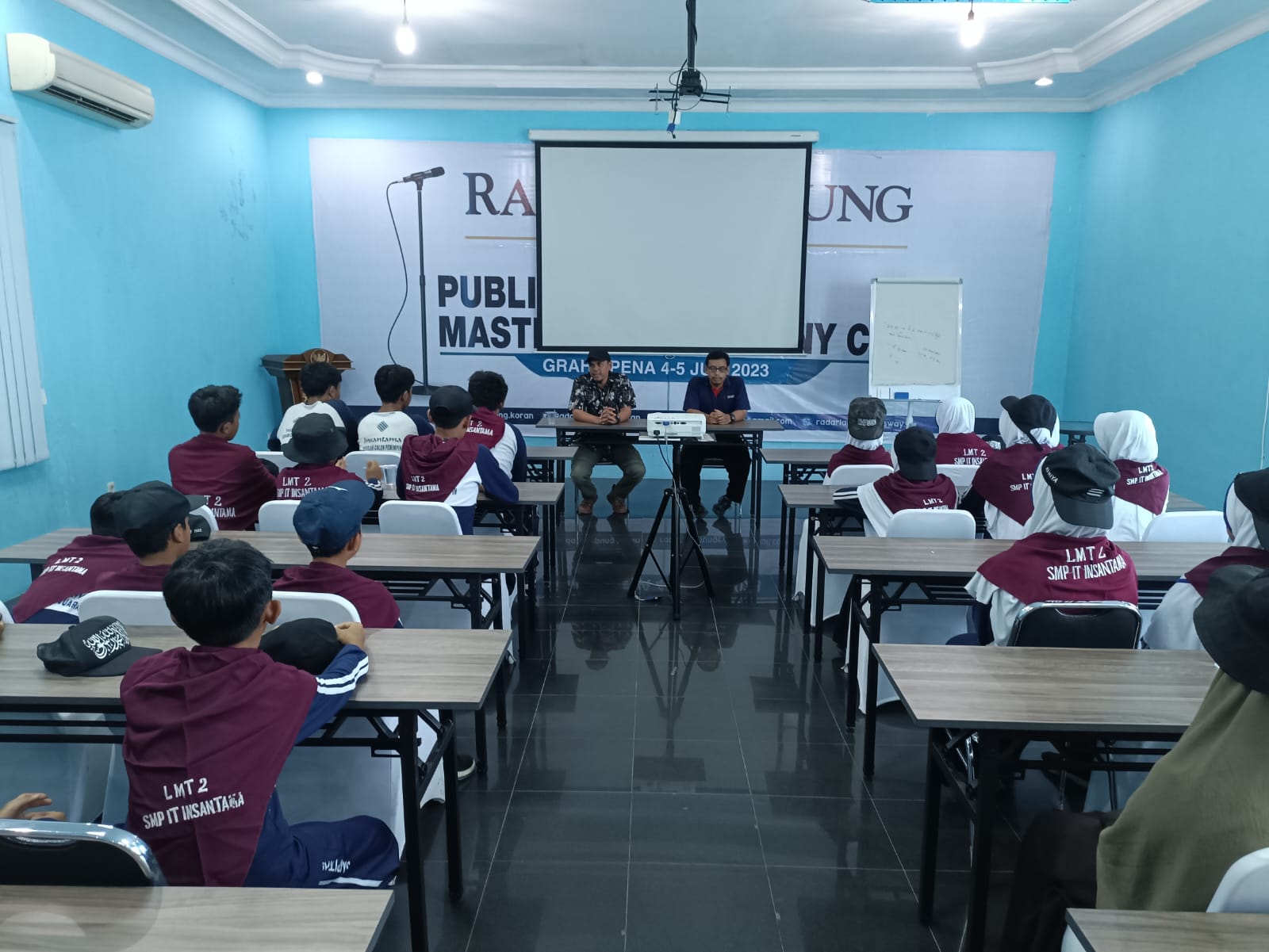 Jalani LMT II, Siswa SMP IT Insantama Belajar ke Radar Lampung