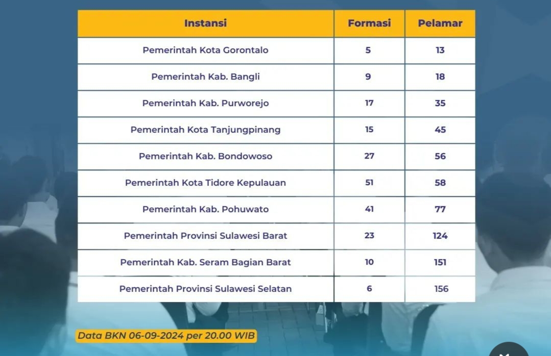 Batas Waktu Pendaftaran CPNS 2024 Tinggal 2 Hari Lagi, Ini Daftar Instansi yang Sepi Peminat