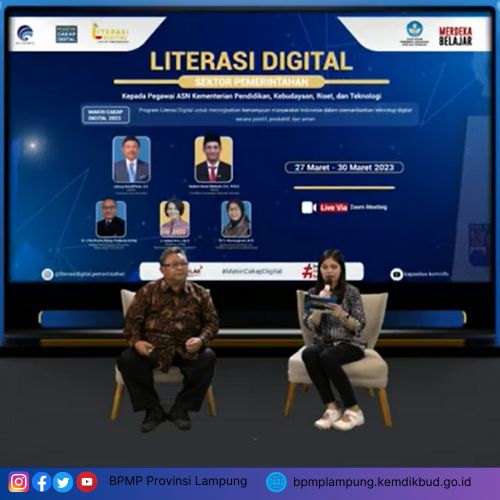 ASN BPMP Provinsi Lampung Ikuti Webinar Literasi Digital