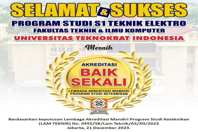 Fakultas Teknik Universitas Teknokrat Indonesia Raih Predikat Baik Sekali