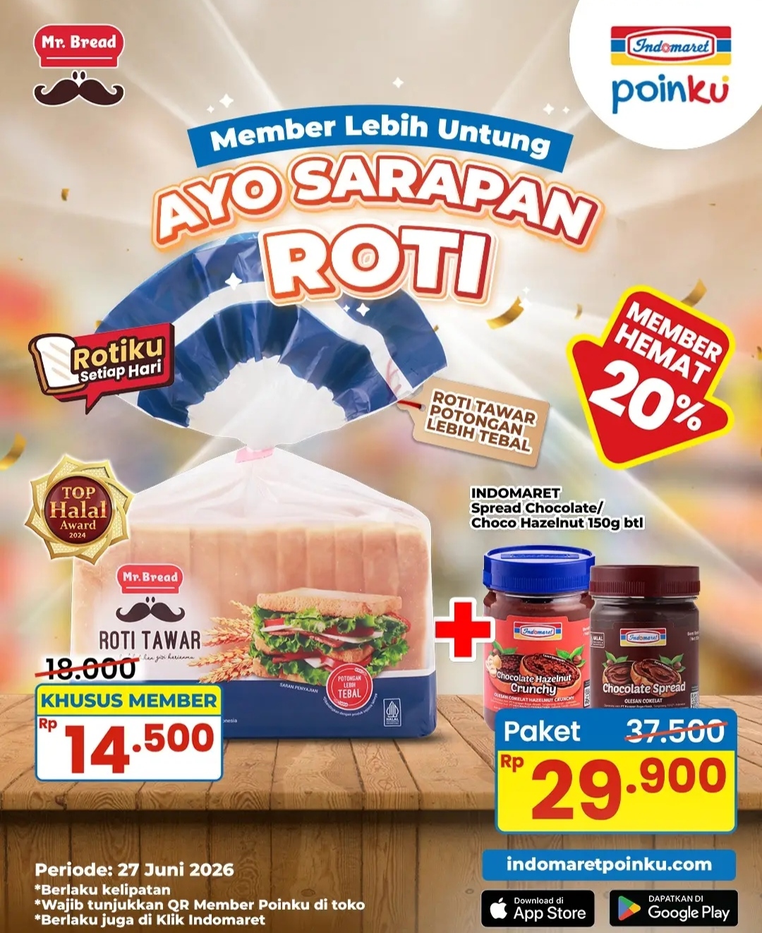 Ingin Sarapan Praktis dan Hemat? Indomaret Berikan Diskon Spesial Roti Hari Ini