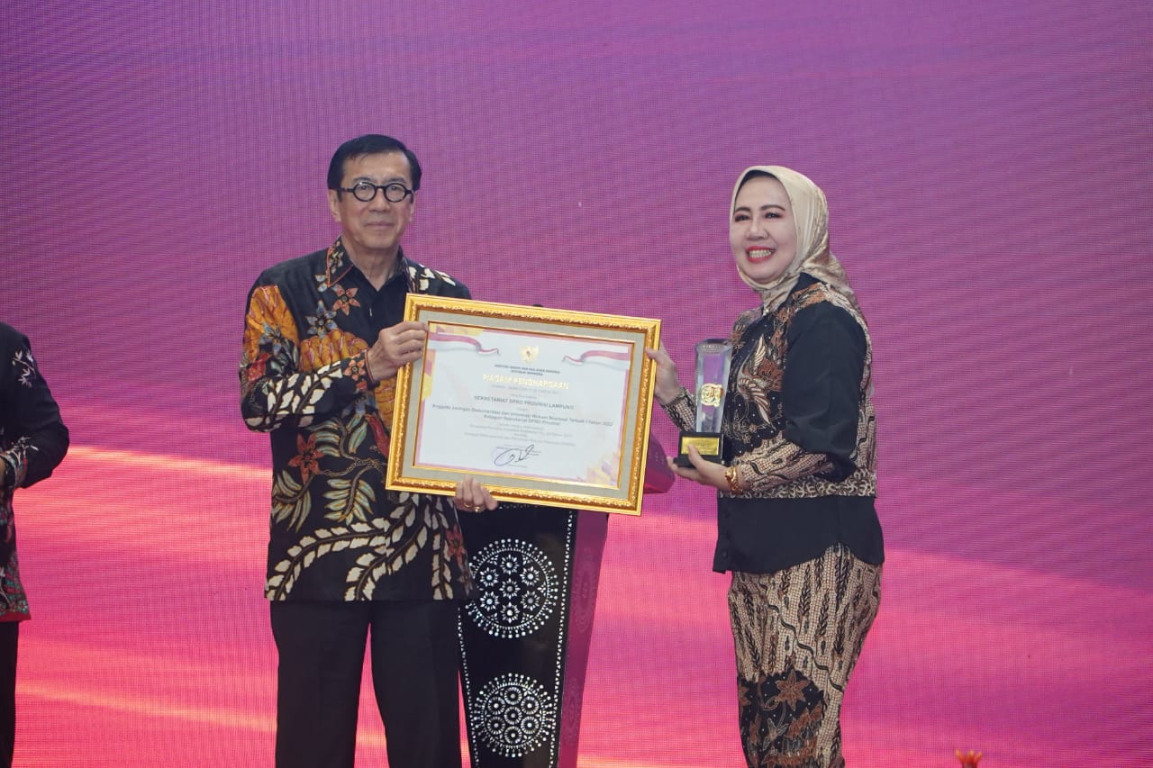Sekretariat DPRD Lampung Pertahankan Gelar Juara JDIH Nasional