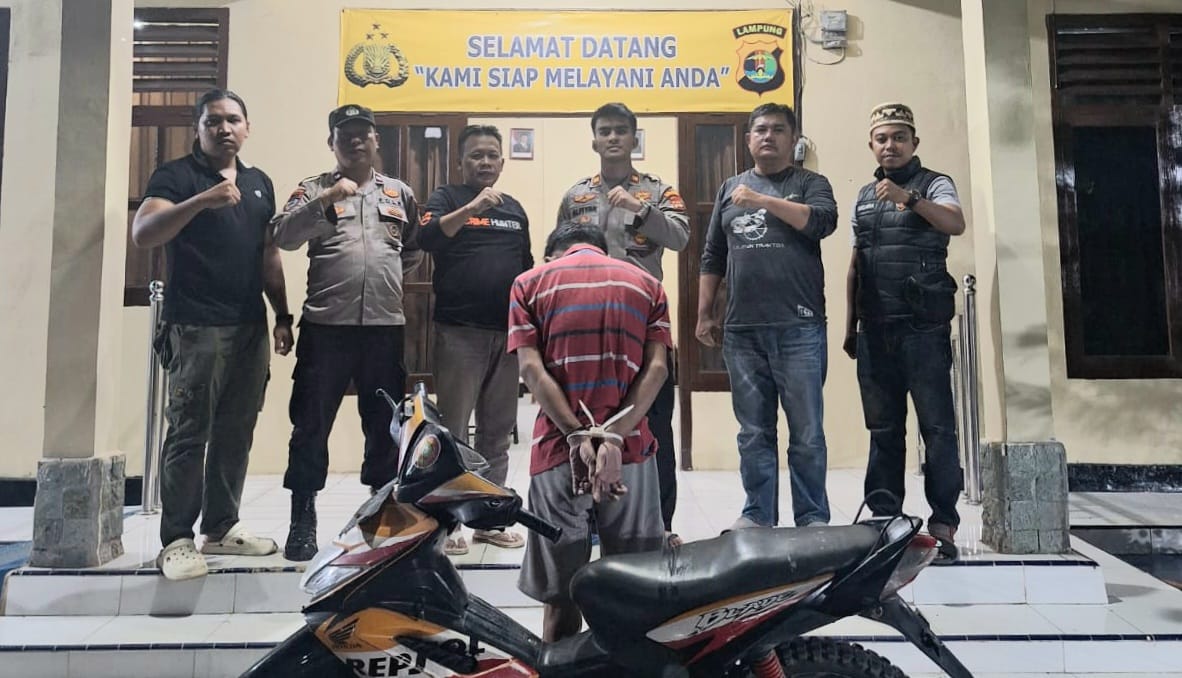 Polsek Pugung dan Warga Ringkus Pelaku Curanmor Setelah Kejar-kejaran 2 Kilometer