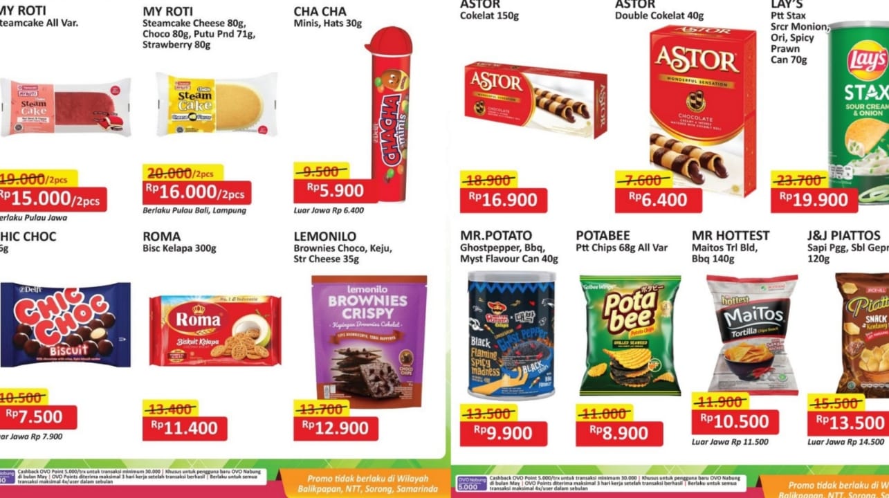 Penawaran Terakhir Promo Belanja Murah Produk Camilan Favorit Keluarga, Cek Katalognya