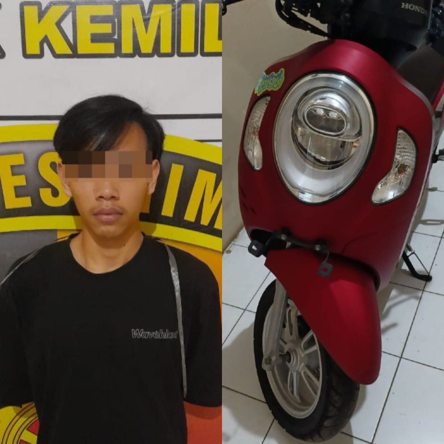 Nekat Curi Motor Teman, Mahasiswa di Bandar Lampung Ditangkap Polisi