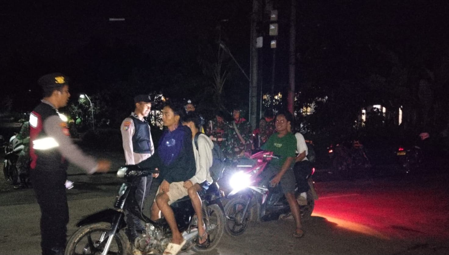 Patroli Gabungan Polisi–TNI Diperketat di Sumberejo, Warga Diminta Segera Lapor 110 Jika Ada Hal Mencurigakan 