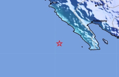 Gempa 4.8 SR Getarkan Pesisir Barat