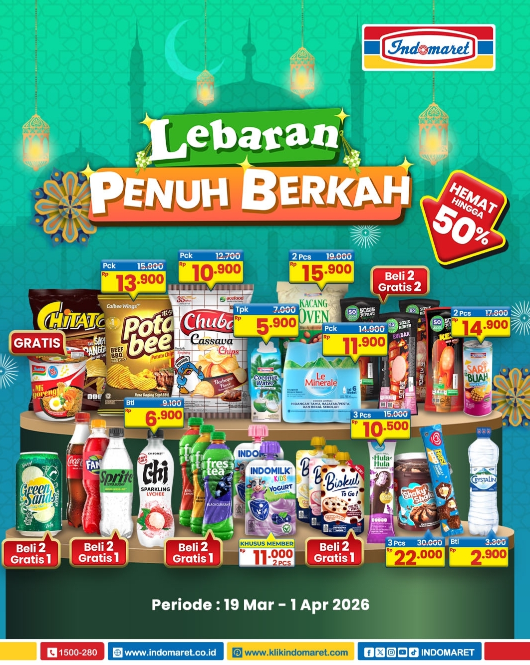 Momen Lebaran Idul Fitri, Indomaret Gulirkan Promo Diskon Hingga 50 Persen