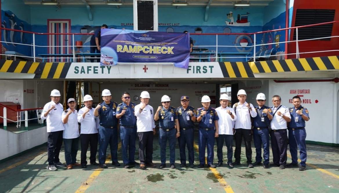 BPTD Kelas II Lampung Gelar Rampcheck di  Pelabuhan Bakauheni Lampung Selatan 