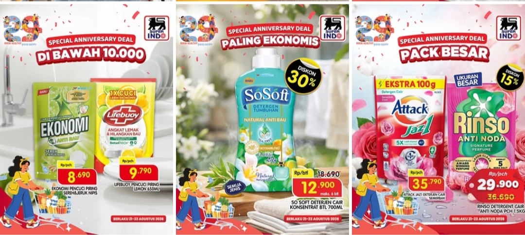 Promo Special Anniversary Deals Superindo, Diskon Home Care Hingga 30 Persen