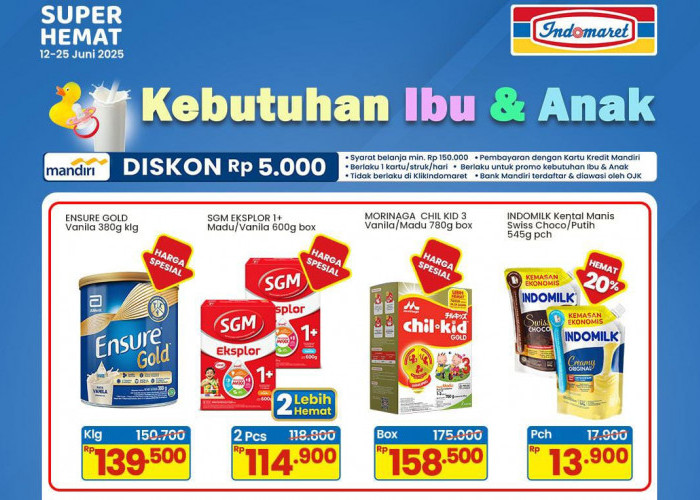 Promo Indomaret Spesial Diskon Kebutuhan Ibu dan Anak, Cek Katalognya 