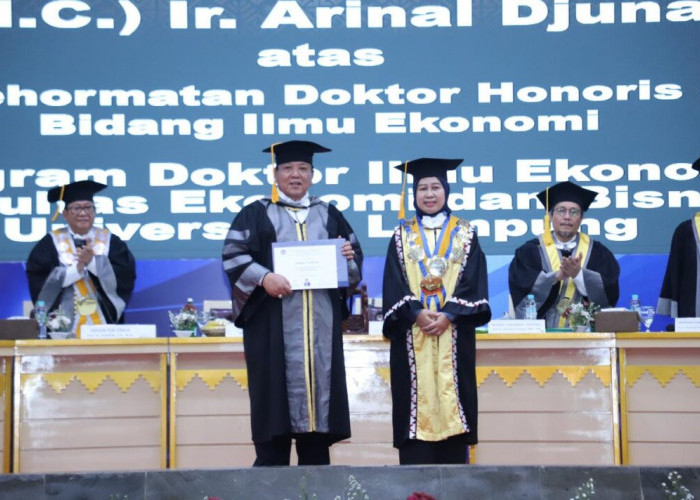 Unila Resmi Beri Anugerahi Doktor Honoris Causa Pada Gubernur Lampung Arinal Djunaidi 