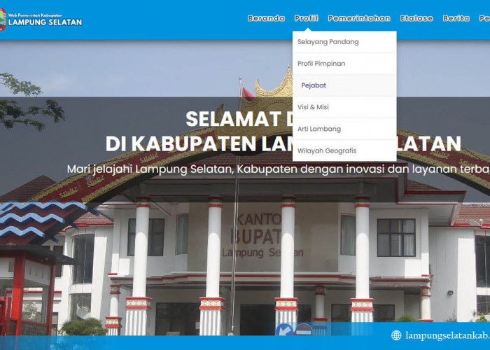 Website Pemkab Lampung Selatan Diredesain, Data Pejabat Kini Lebih Mudah Diakses