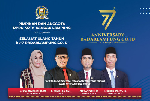 DPRD Kota Bandar Lampung Mengucapkan Selamat Ulang Tahun ke-7 Radarlampung.co.id
