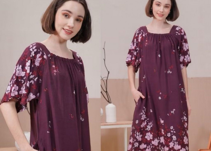 Tampil Manis di Rumah Dengan 5 Daster Square Neck Kekinian Ini