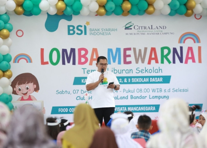 Undang Ratusan Siswa SD di Bandar Lampung, BSI dan Citraland Gelar Lomba Mewarnai 