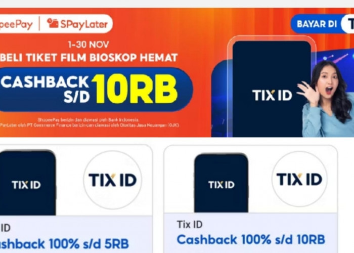 Beli Tiket Nonton Dengan ShopeePay, Dapatkan Cashback Hingga 100 Persen