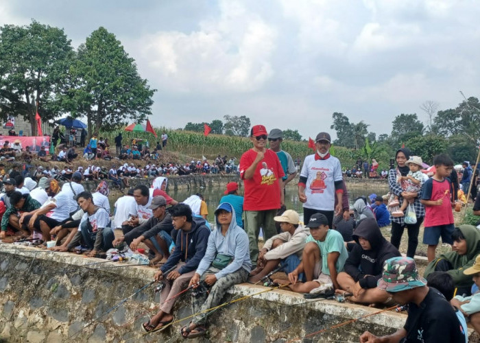 Semarak HUT RI Ke 78, PDIP Lampung Timur Gelar Lomba Mancing Mania